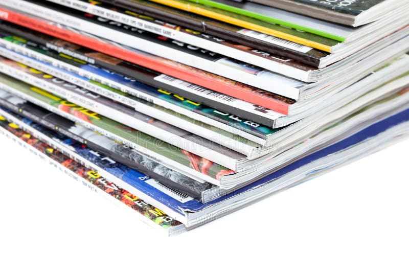 Stack of magazines royalty free stock photo