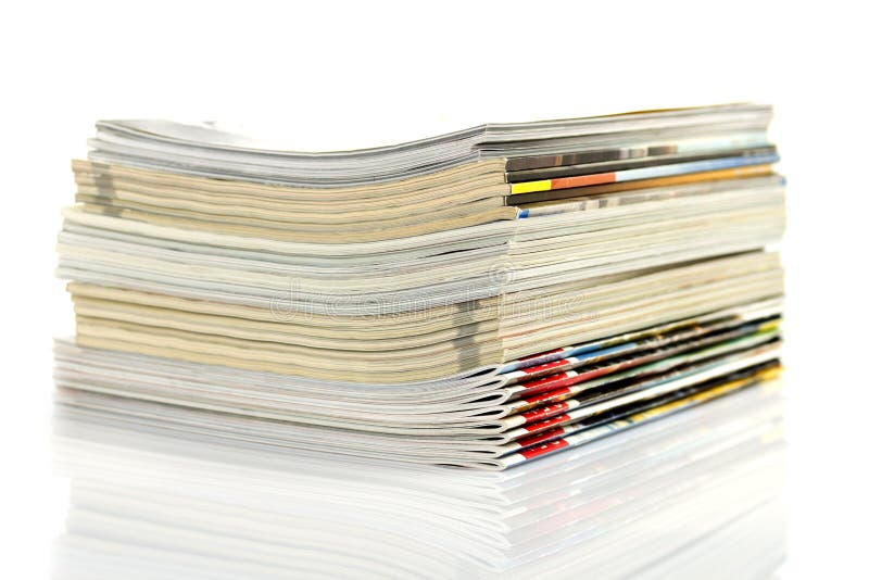 A stack of magazines royalty free stock photo