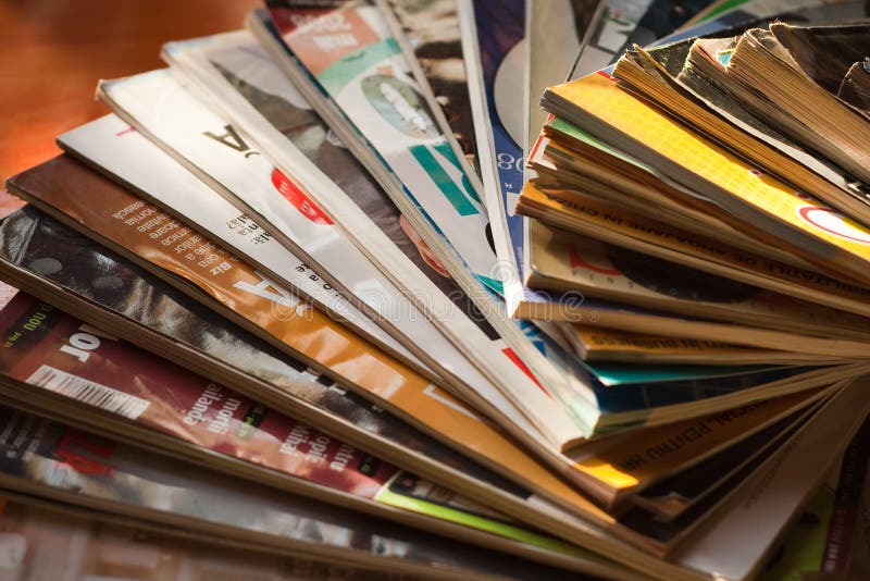 Stack of magazines royalty free stock image