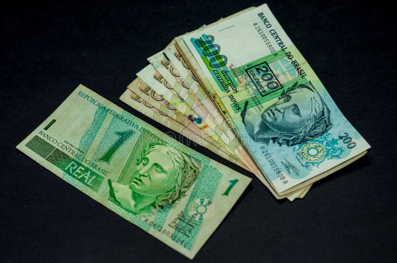 Stack of Money, Concept of Inflation, Currency Conversion. Brazilian
