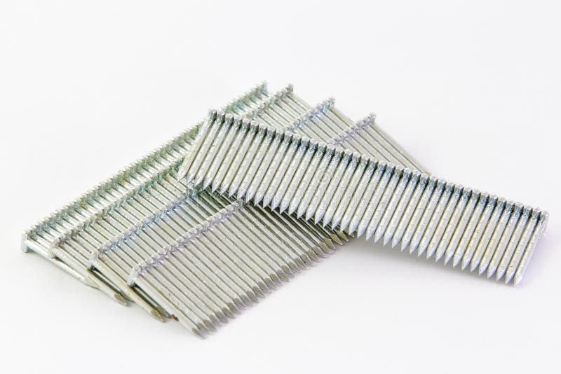 Stack of Nails Used in a Nailgun(nailgun Bullet) Stock Image Image of