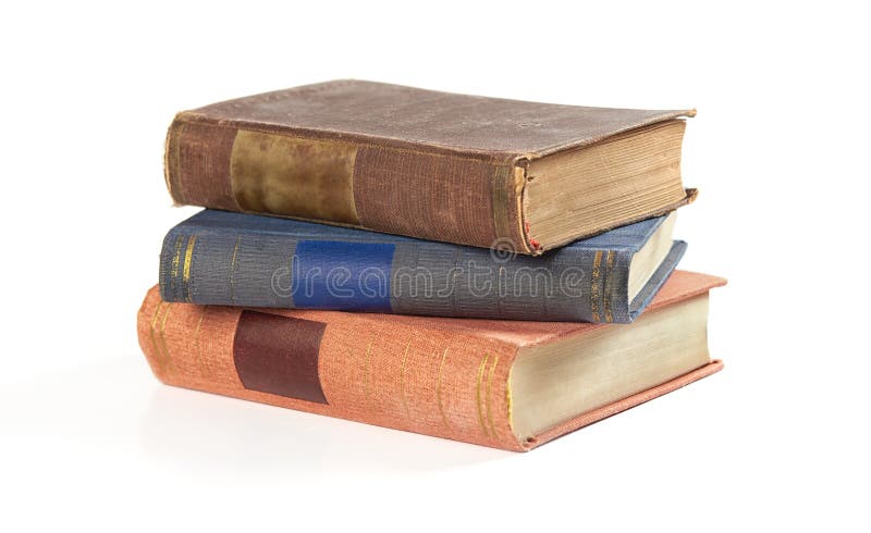 Stack of Old Books Isolated on White Stock Photo - Image of book, vintage:  167036294