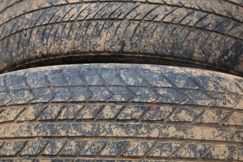 Old Crack Car Tire with Brown Dirt Stock Photo Image of pattern, chap