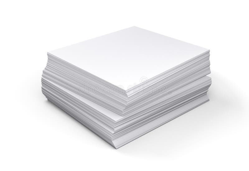 Stack Of Papers On White Background Stock Illustration Illustration Of Office Note 52011867