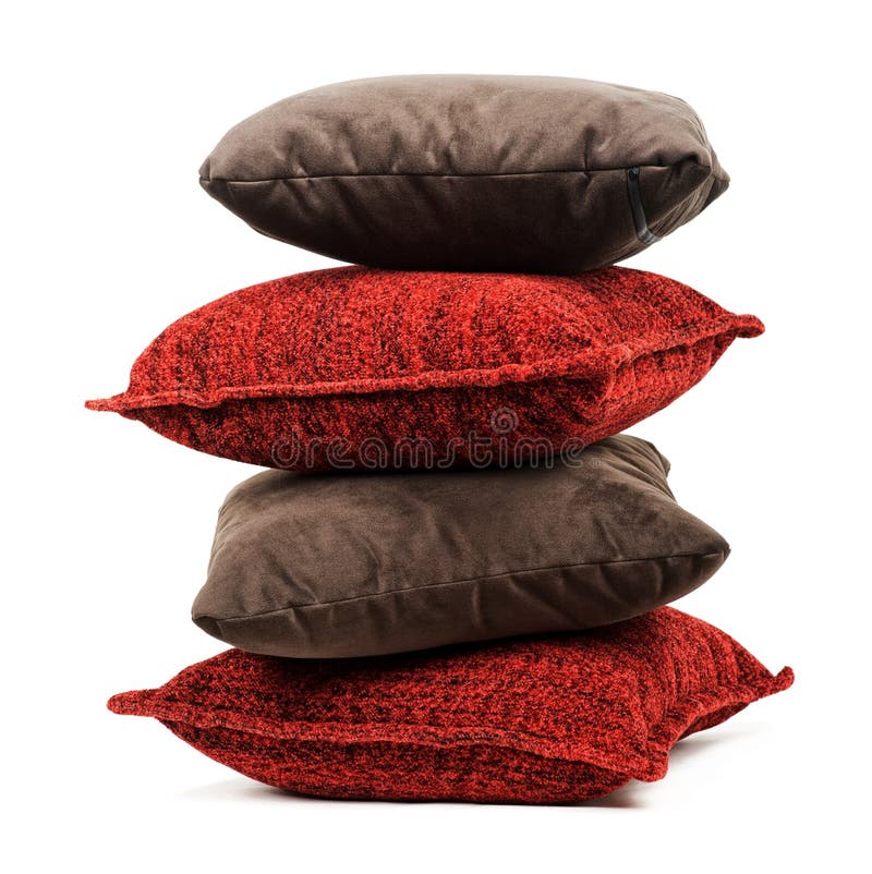 Pile Of Three Colorful Pillows Stock Photo Image of home, comfortable