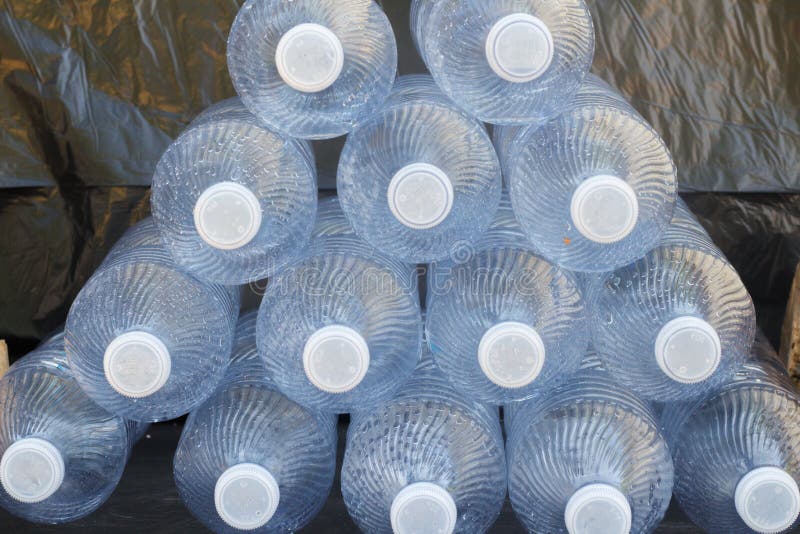 Stack of Plastic Bottles, Recyclable Stock Photo Image of wheel
