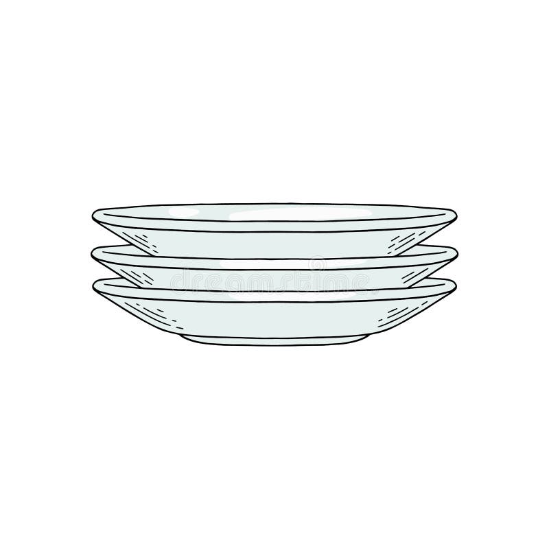 Food Plate Top Vector Hd Images, Stack Of Food Plates Icon Vector Art  Illustration, Food Drawing, Plates Drawing, Food Sketch PNG Image For Free  Download