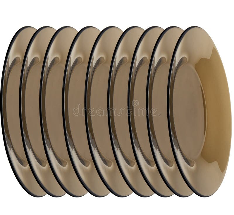 Stack Plates on White Background Stock Image - Image of porcelain