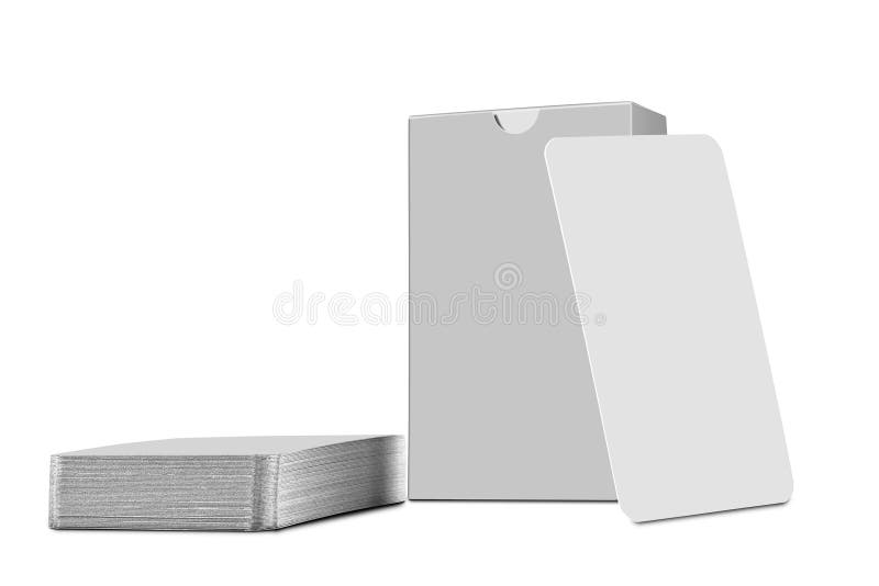 Playing Cards with Box Isolated on White Stock Photo Image of blank