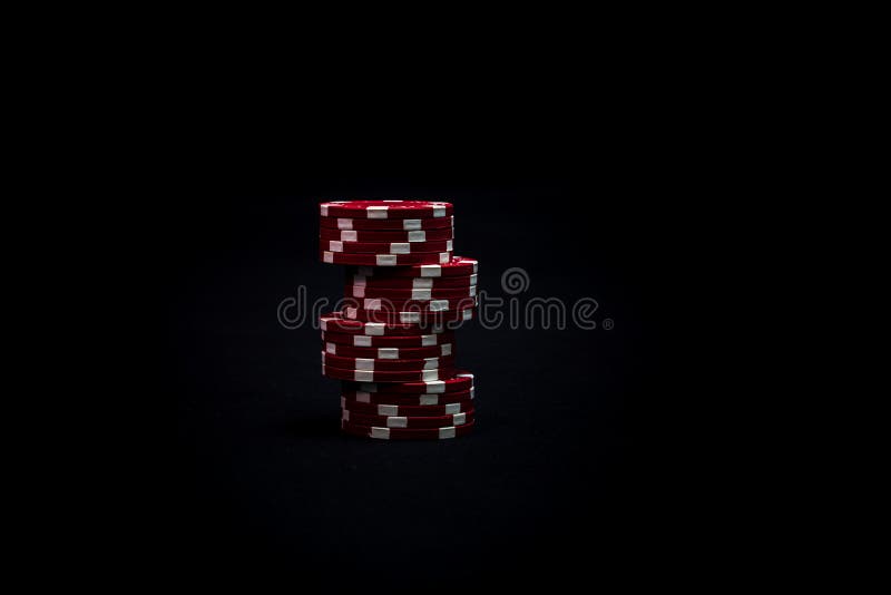 Stack of Poker Chips on Black Background Stock Photo Image of poker