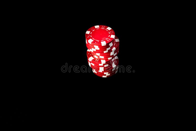 Stack of Poker Chips on Black Background Stock Photo Image of chance