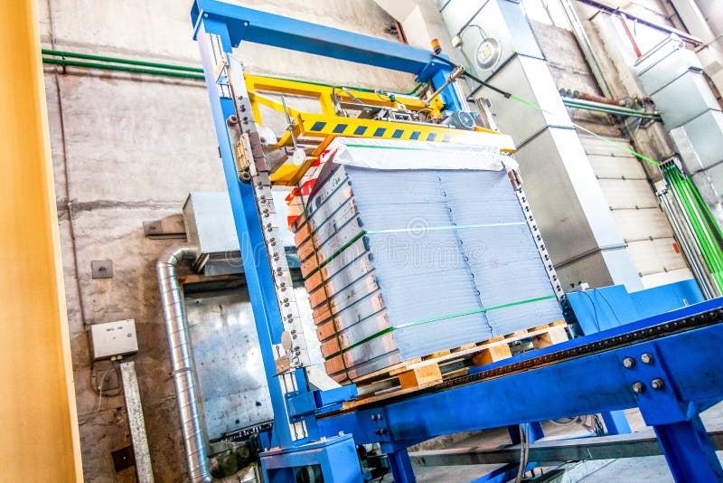 Stack of Precast Concrete Slabs in a House-building Factory Stock Image