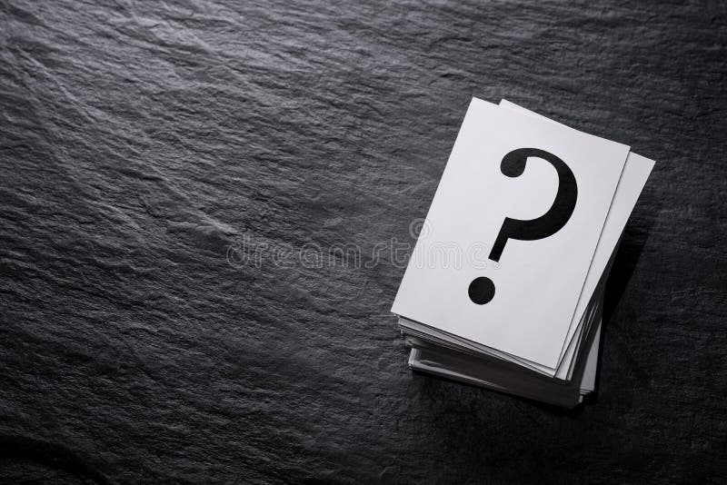 Stack of question marks royalty free stock images