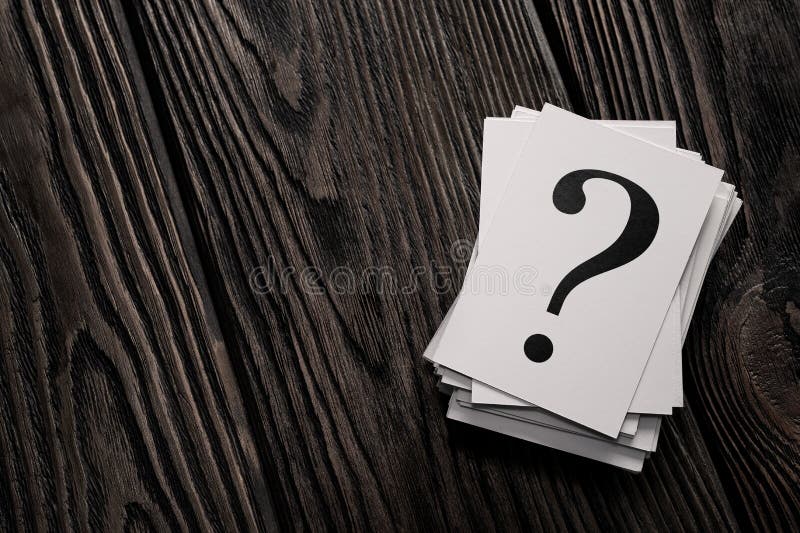 Stack of question marks stock image