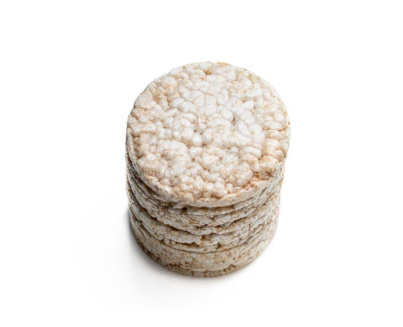 Stack of Rice Crackers Isolated on White Stock Image Image of heap