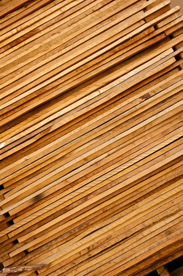 Stack of Rough Cut Wood Lumber on Angle Stock Image Image of