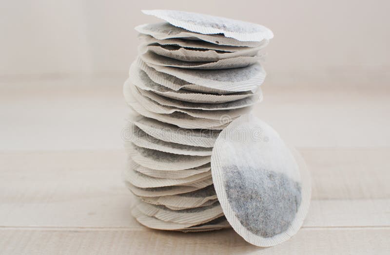 Stack of round tea bags stock photo. Image of earl, convenient 26377230