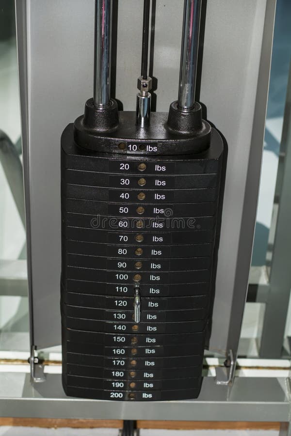 Stack Of Rusty Metal Weights In Gym Bodybuilding Equipment Stock Photo
