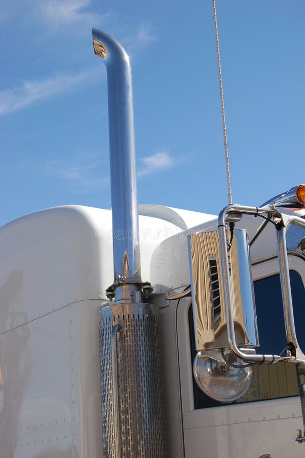 Stack on Semi Truck  stock image Image of pollution 