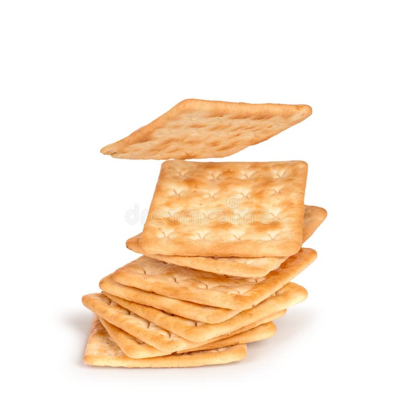 Stack of square crackers stock image. Image of dietary 65228557