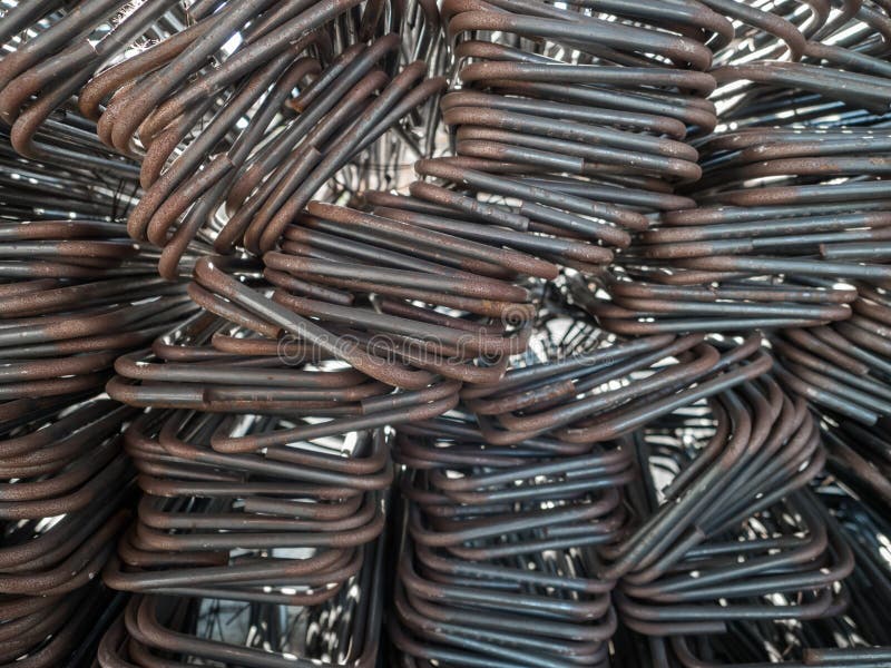 Stack of Stirrup for Beam Reinforced Steel Stock Photo Image of