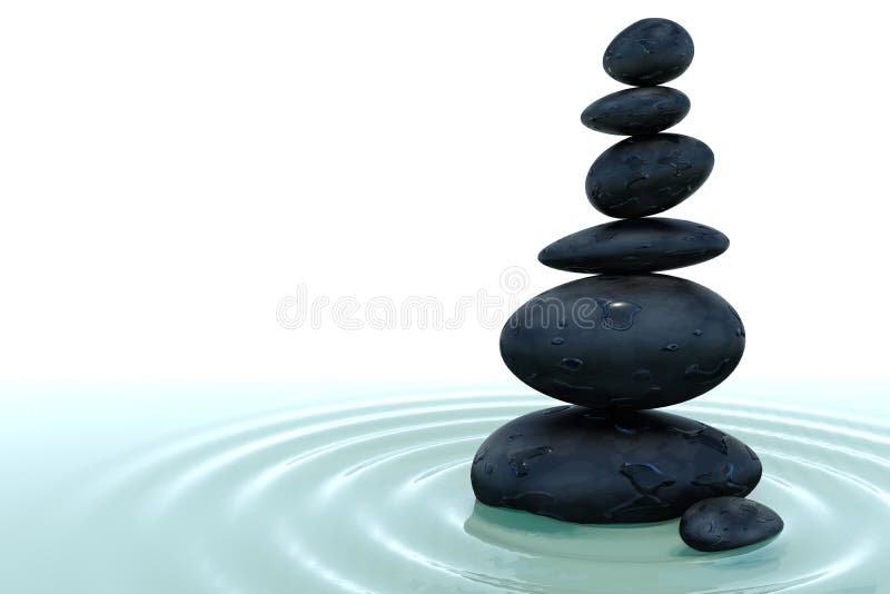 Stack of Stone in Water royalty free illustration Stack of Stone in Water royalty free illustration
