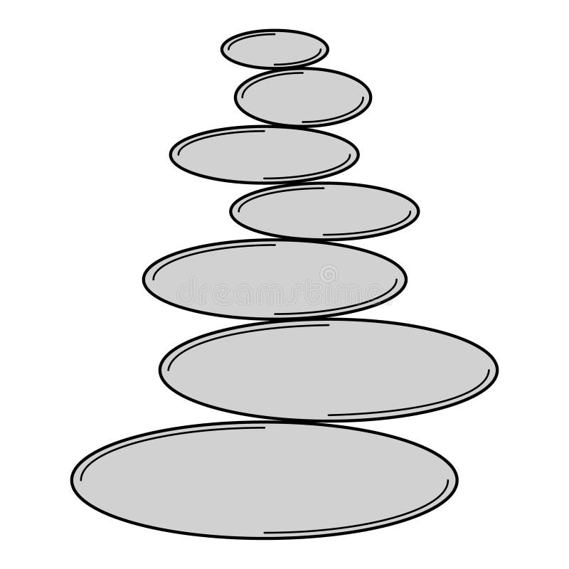 Stack of Stones in Balance. Abstract Representation of Emotional