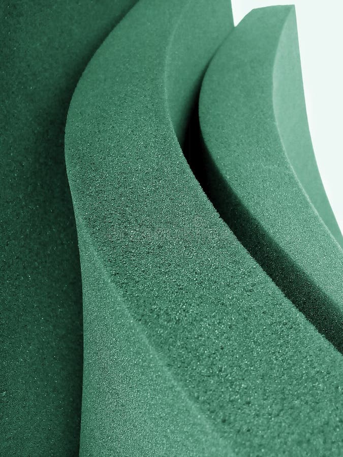 Thick Green Sponge Foam Material Stock Image Image of elastic, color