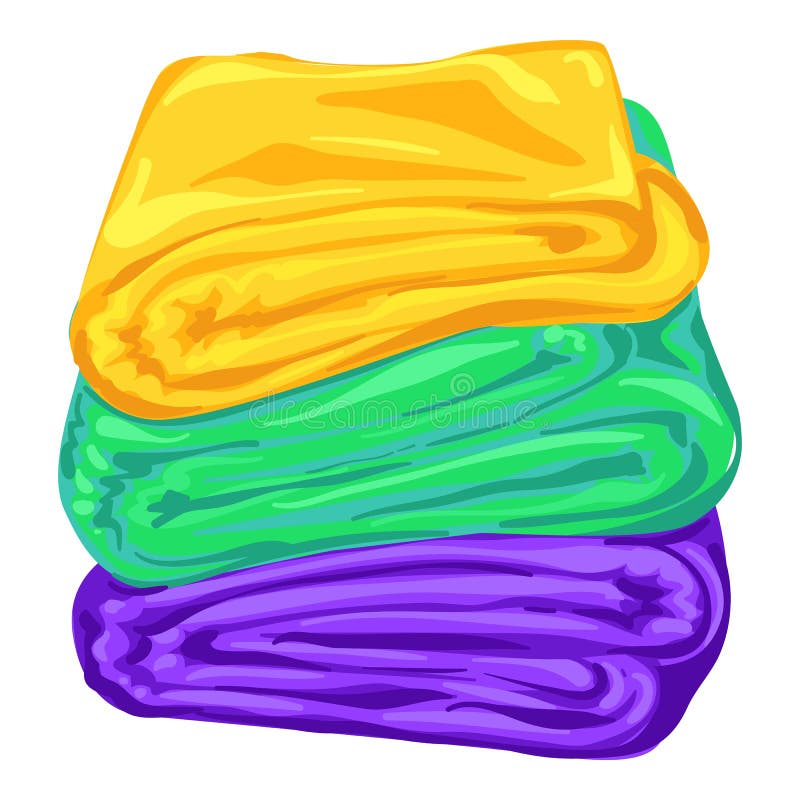 Stack of Towel Icon, Cartoon Style Stock Vector - Illustration of