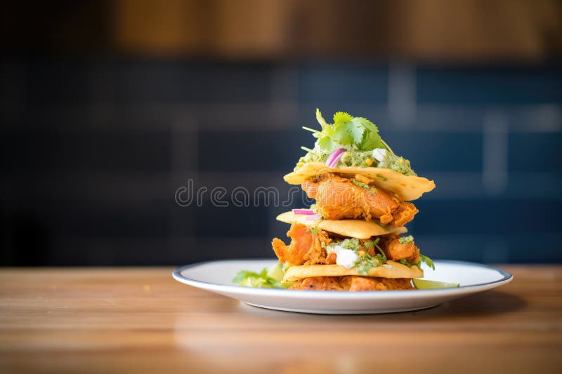 Stack of vada pavs, focus on the crispy crust royalty free stock photos