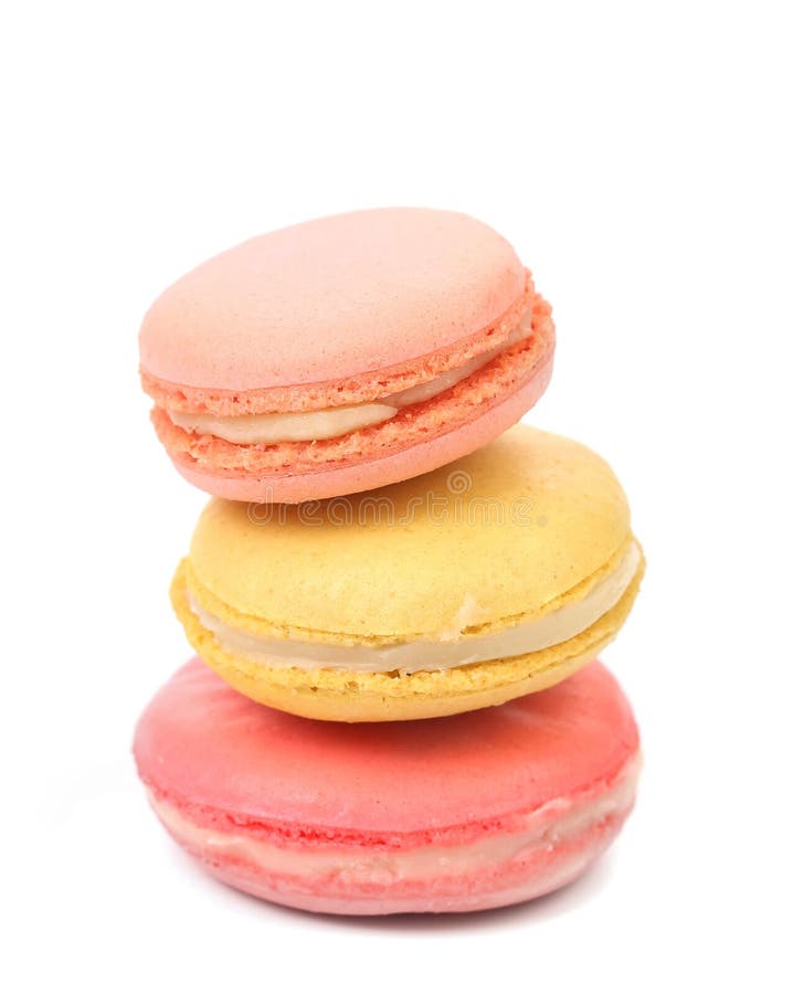 Stack of Traditional French Macarons Stock Photo - Image of cookie ...
