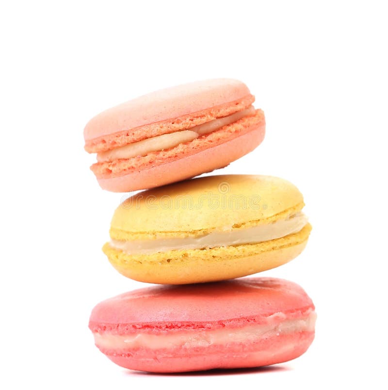 Stack of Traditional French Macarons Stock Photo - Image of cookie ...