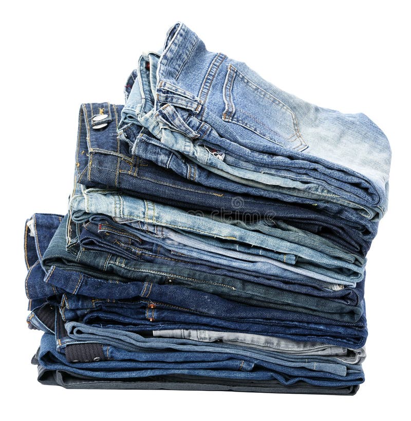 Isolated Jeans Stack stock photo. Image of group, merchandise - 29768044