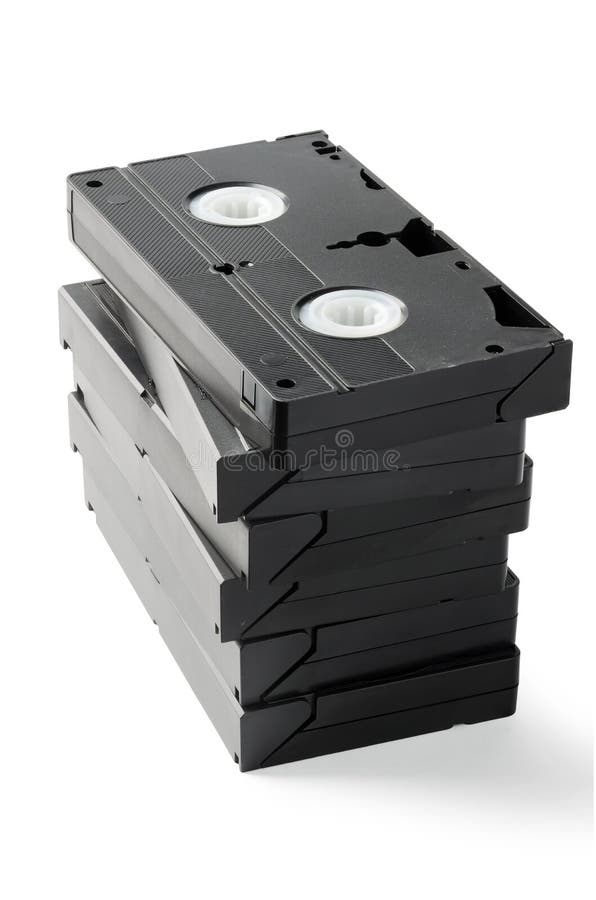 Stack of VHS Cassetes stock photo. Image of television 45225298