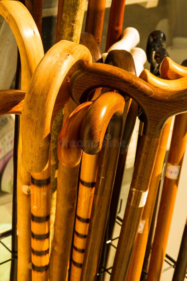 Stack of Walking Sticks for Sale. Stock Photo Image of staff, help