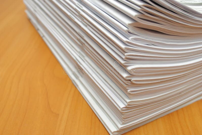 Stack of white journals stock photo. Image of stacking 12593682