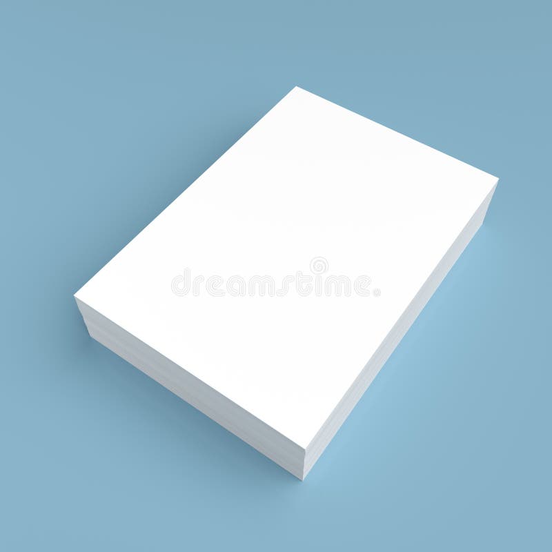 Stack Of White Paper Against A White Background, Copy Paper A4