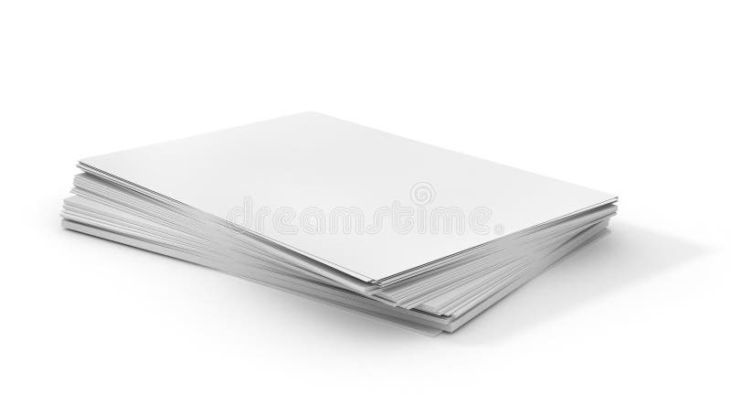 Stack white paper stock illustration