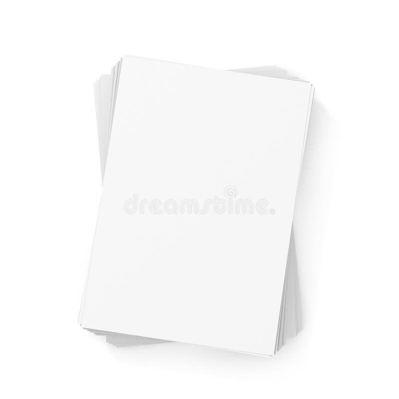 Stack white paper royalty free illustration