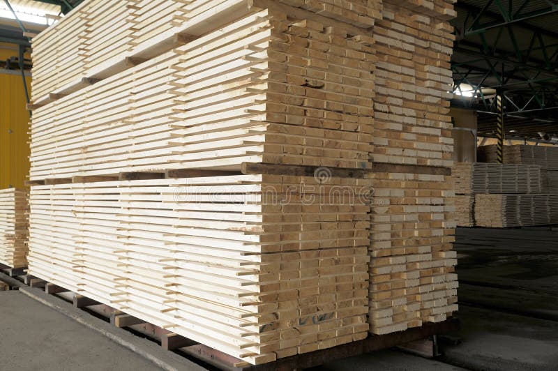 Stack of wood planks.