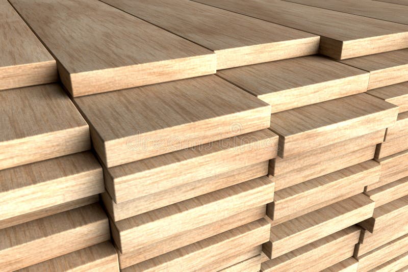 Stack of wood planks stock illustration. Illustration of hardwood