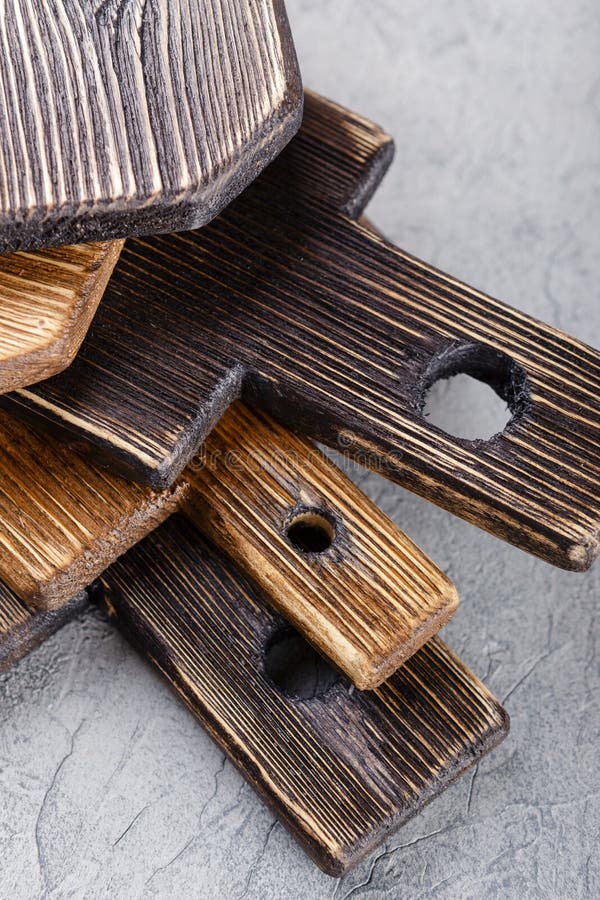 Set of cutting boards stock image. Image of natural 101420939