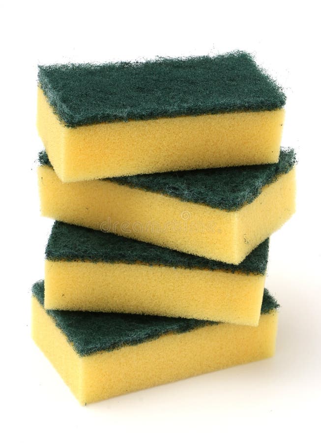 Stack of Kitchen Sponges stock image. Image of sponge 43522657