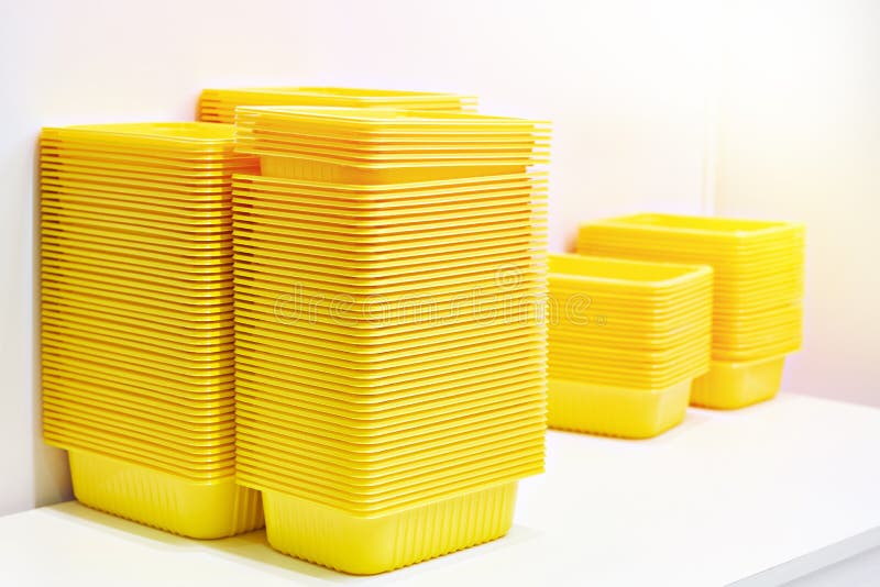 Yellow Plastic Food Containers Stock Photo Image of food, lunch