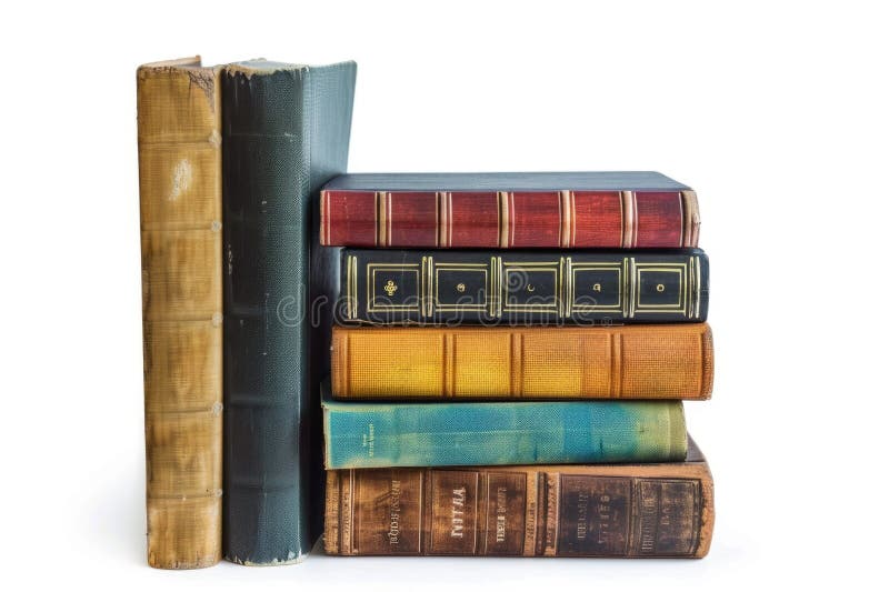 Stacked Book Collection on Multiple Shelves Stock Image - Image of ...