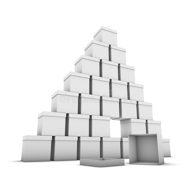 Stacked Open Boxes Stock Illustrations 385 Stacked Open Boxes Stock