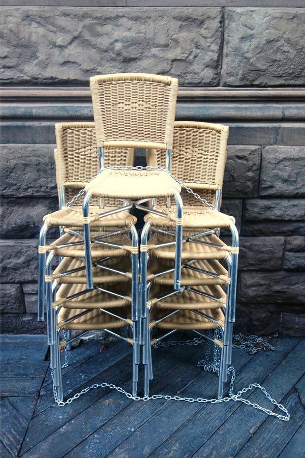 Stacked chairs stock photo. Image of loneliness, bright 59880308