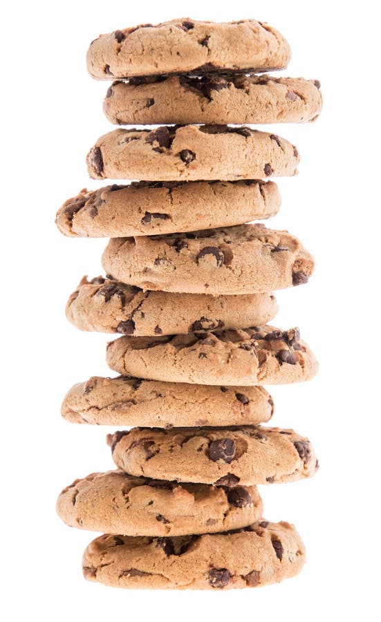 Stacked Cookies isolated on white