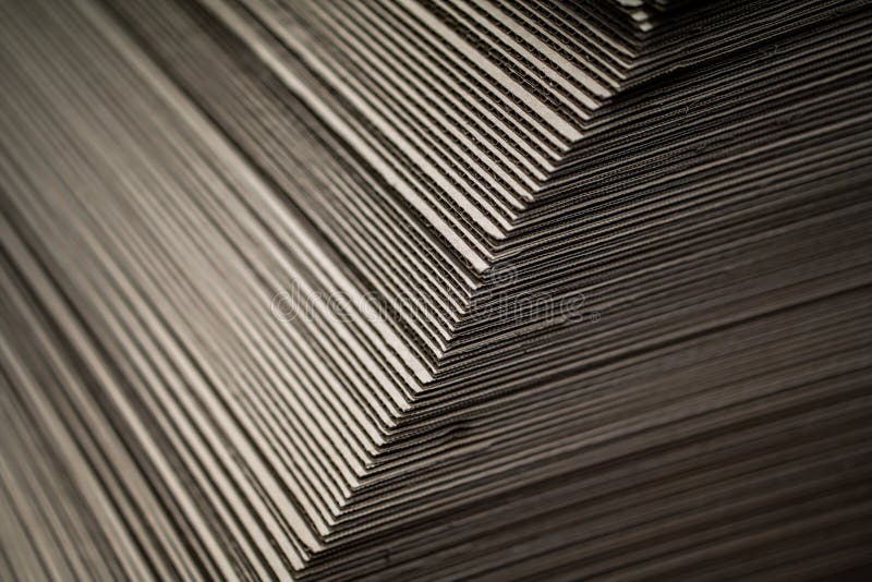 Stacked corrugated cardboard royalty free stock photos