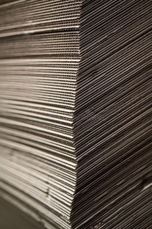 Stacked corrugated cardboard royalty free stock photos